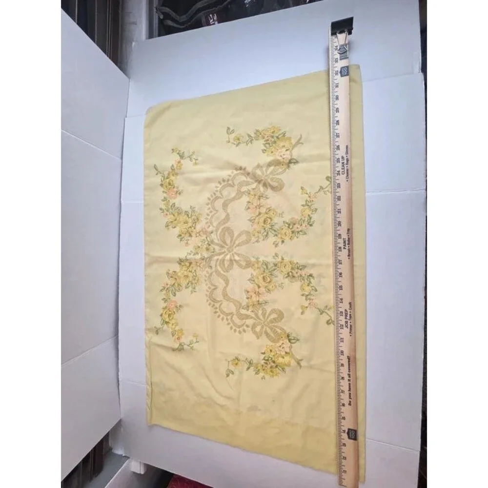 1 Vintage Yellow Floral Pillowcase